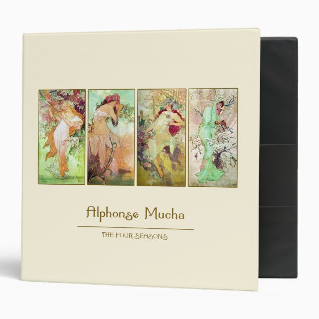 Classeur Les quatre saisons, Alphonse Mucha (Devant/intérieur)
