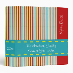 Classeur Les rayures minuscules d'amusement d'été ont