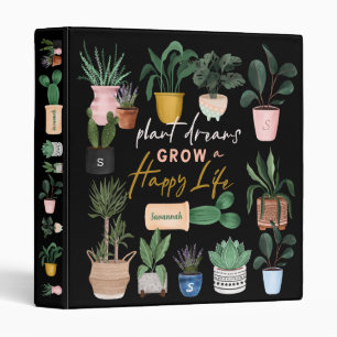 Classeur Les rêves de plante grandir une vie heureuse fou 
