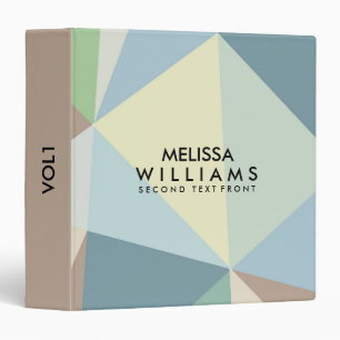 Classeur Les tons pastel modernes Design géométrique