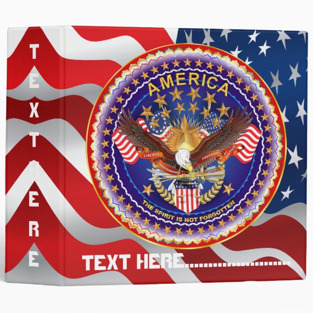 Classeur L'esprit de l'Amérique n'est pas oublié svp voient (Devant/Côté)