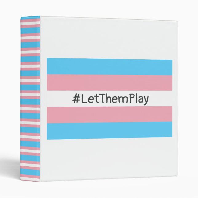 Classeur #Let'ThemPlay Drapeau Transgenre Athlètes (Devant/Côté)