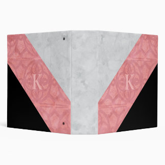Classeur LETTRE Batik Rose Ruddy ET Aquarelle Grise