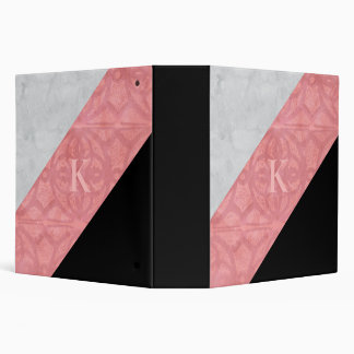 Classeur LETTRE Batik Rose Ruddy ET Aquarelle Grise