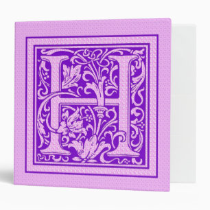 Classeur Lettre Casquette décorative violet et rose H