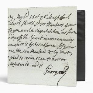 Classeur Lettre de George II au duc de Newcastle