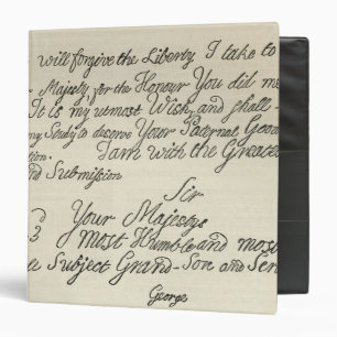 Classeur Lettre de George III à son grand-père