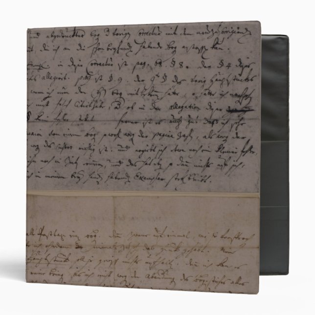 Classeur Lettre de Leopold Mozart (Devant/Intérieur)