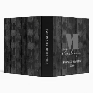 Classeur Lettre grasse gras Fat Script Monogramme bois