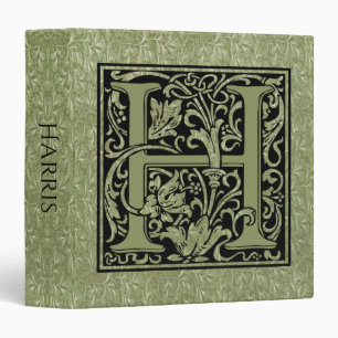 Classeur Lettre H Première Lettre Monogramme