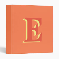 Lettre initiale 3D Rouge Orange Élégant | Corail