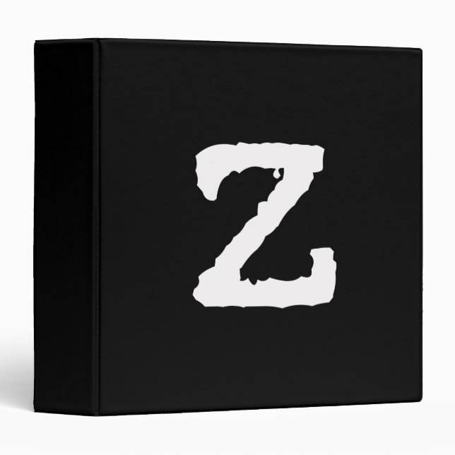 Classeur Lettre Z (Devant/Côté)