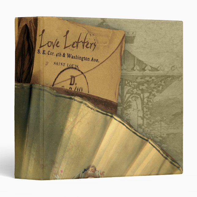 Classeur Lettres d'amour Valentine (Devant/Côté)