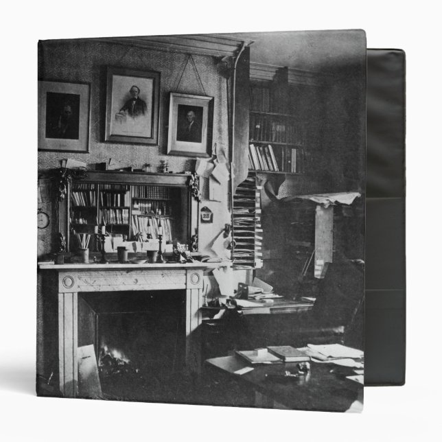 Classeur L'étude de Charles Darwin à vers le bas logent (Devant/Intérieur)