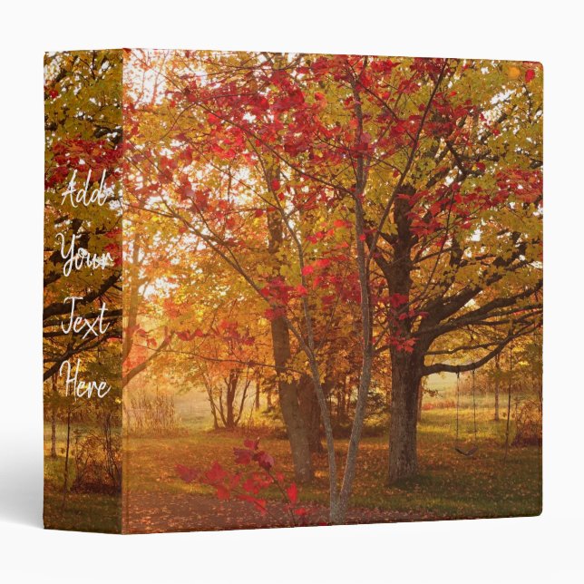 Classeur Lever de soleil époustouflant dans la forêt d'érab (Devant/Côté)