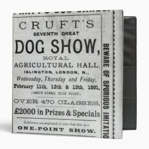 Classeur L'exposition canine de Cruft de publicité par