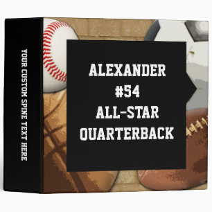 Classeur Lg Custom All-Star Sports Athlete Carnet scolaire 