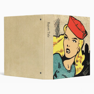 Classeur L'héroïne de la bande dessinée dans un Casquette r