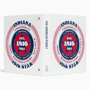 Classeur Liberté Loyauté Unité Indiana Cercle Personnalisé