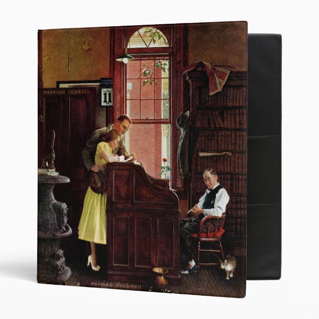 Classeur Licence de mariage par Norman Rockwell (Devant/intérieur)