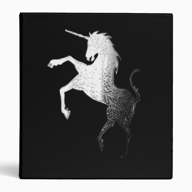 Classeur Licorne argentée (Devant)