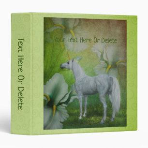 Classeur Licorne et lis fantaisie Cheval Art Personnalisé 