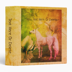 Classeur Licorne et lis fantaisie cheval art personnalisé