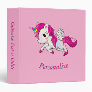Classeur Licorne volante Pegasus Whimsicle Corne d'arc-en-c