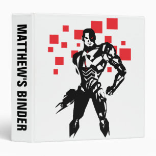 Classeur Ligue de Justice Cyborg Digital Noir Pop Art