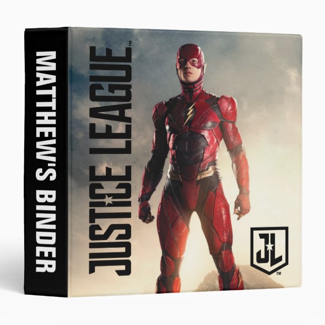 Classeur Ligue de Justice | Le Flash Sur Le Champ De Batail (Devant/Côté)