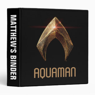 Classeur Ligue de Justice Symbole d'aquaman métallique