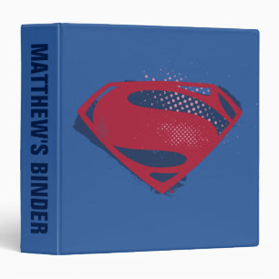 Classeur Ligue de Justice Symbole Superman brosse et demi