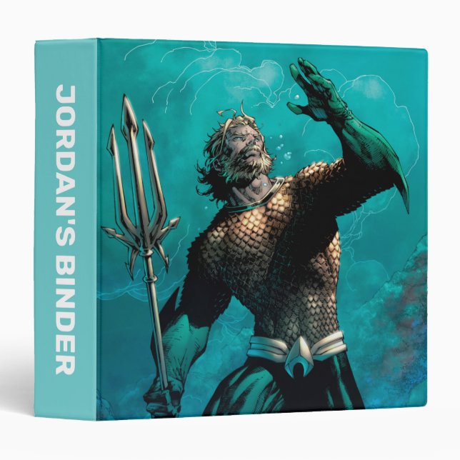 Classeur Ligue Justice #10 Aquaman Noyé Variant de Terre (Devant/Côté)