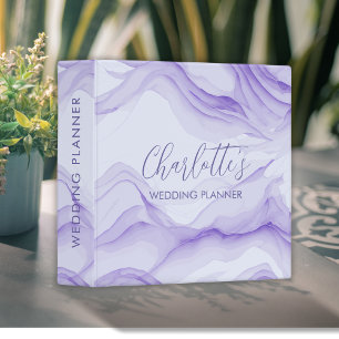 Classeur Lilac Lavender Aquarelle Couleur personnalisée Pla