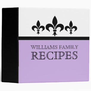Classeur lilas de Swanky Fleur De Lis (2 pouces)