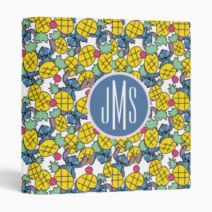 Classeur Lilo et Stitch Monogramme Motif d'ananas