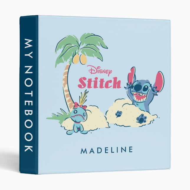 Classeur Lilo & Stitch | Ohana signifie famille (Devant/Côté)