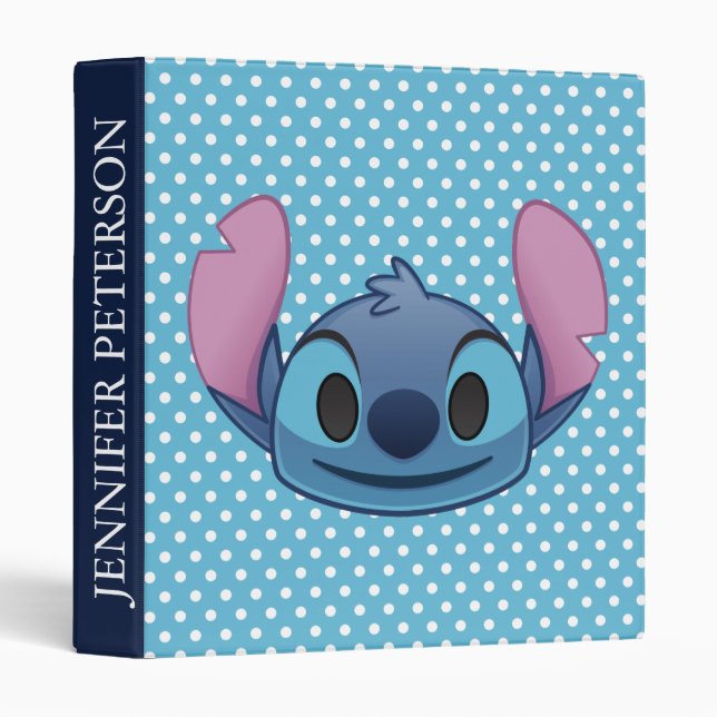 Classeur Lilo & Stitch | Stitch Emoji (Devant/Côté)