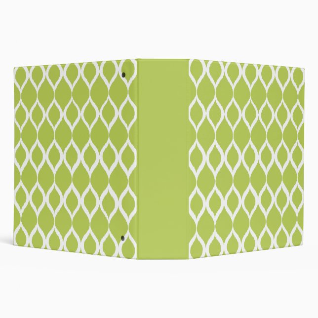 Classeur Lime Green Geometric Ikat Tribal Pattern (Arrière-plan)