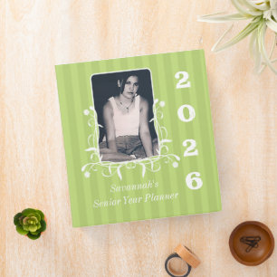 Classeur Lime Strited Senior Year Planner Votre photo Senio
