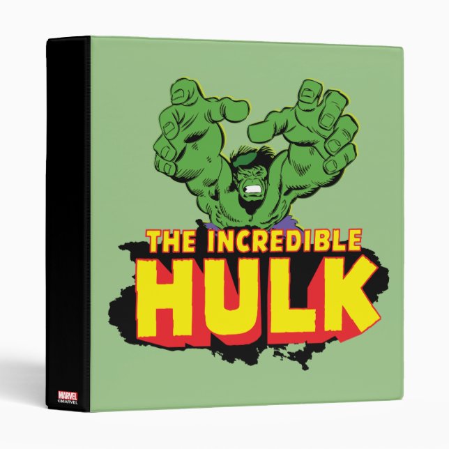 Classeur L'incroyable logo Hulk (Devant/Côté)