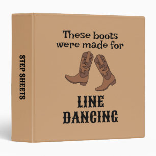 Classeur Line Dancer Cadeau Cowboy Boots Danser Stepdraps