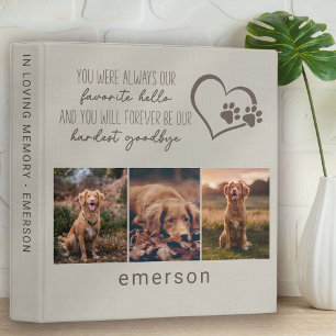 Classeur Linen Pet Perte Memorial Scrapbook Photo Album