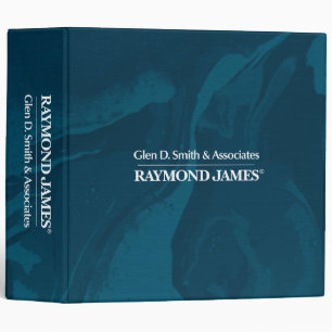 Classeur Linge abstrait bleu texture RAYMOND JAMES Logo