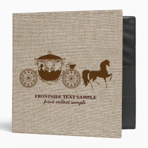 Classeur Linge beige Burlap Look Cheval Mariage Brown