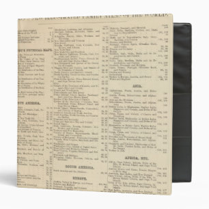Classeur Liste alphabétique des cartes et des graphiques