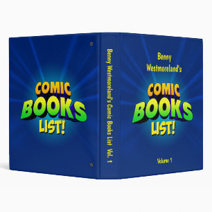 Classeur Liste de bande dessinée personnalisée