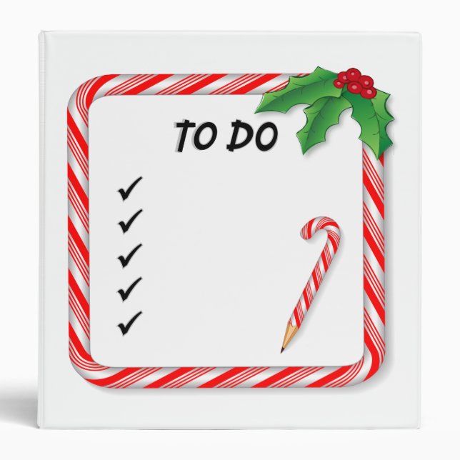 Classeur Liste des activités de Noël (Devant)
