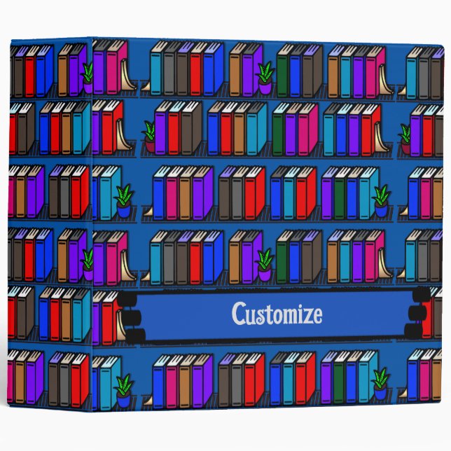 Classeur Little Library Book Shelts Turquoise (Devant/Côté)
