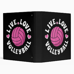 Classeur Live Love Volleyball Pour Femmes Filles Volleyball